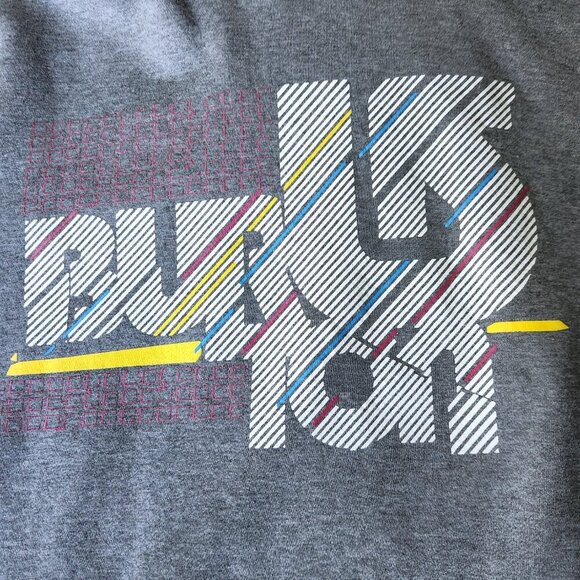 Burton Hoodie Size Large Grey Pullover Sweater Kangaroo Pocket Large Logo - Picture 2 of 8